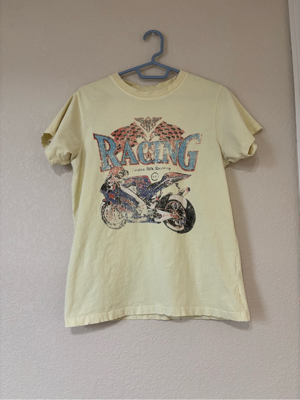 Modish rebel 100% cotton racing graphic t-shirt size S